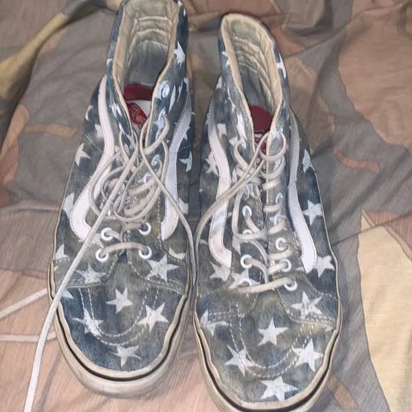 Vans Authentic Hi Washed Denim Stars vintage